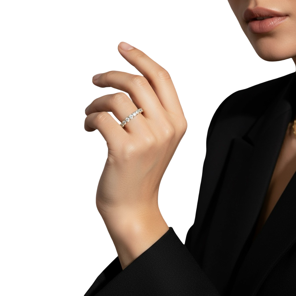 MG PREMIER™️ TRELLIS GOLD ETERNITY BAND