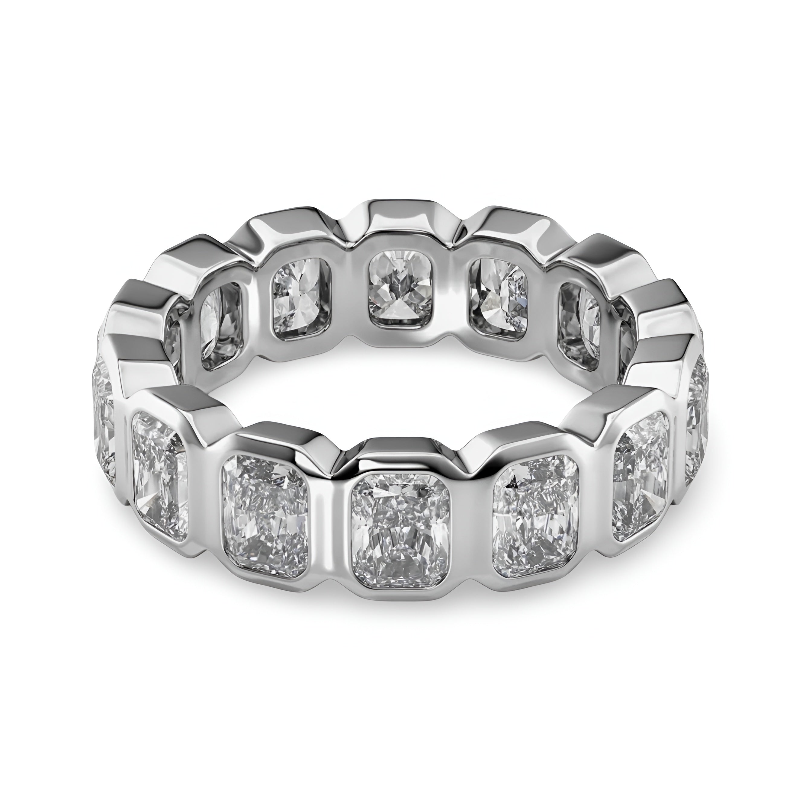 Radiant Bezel Eternity Band