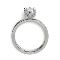 2.0ct Marquise Cut Hidden Halo Solitaire – Sterling Silver & White Gold Edition