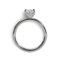 2.0ct Elongated Cushion Cut 4-Claw Solitaire Ring – Sterling Silver & 9–14k White Gold