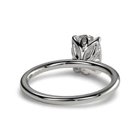 2.0ct Elongated Cushion Cut 4-Claw Solitaire Ring – Sterling Silver & 9–14k White Gold