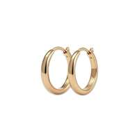 Classic 2 mm Solid 9K Yellow Gold Hoop Earrings – Timeless Everyday Luxury
