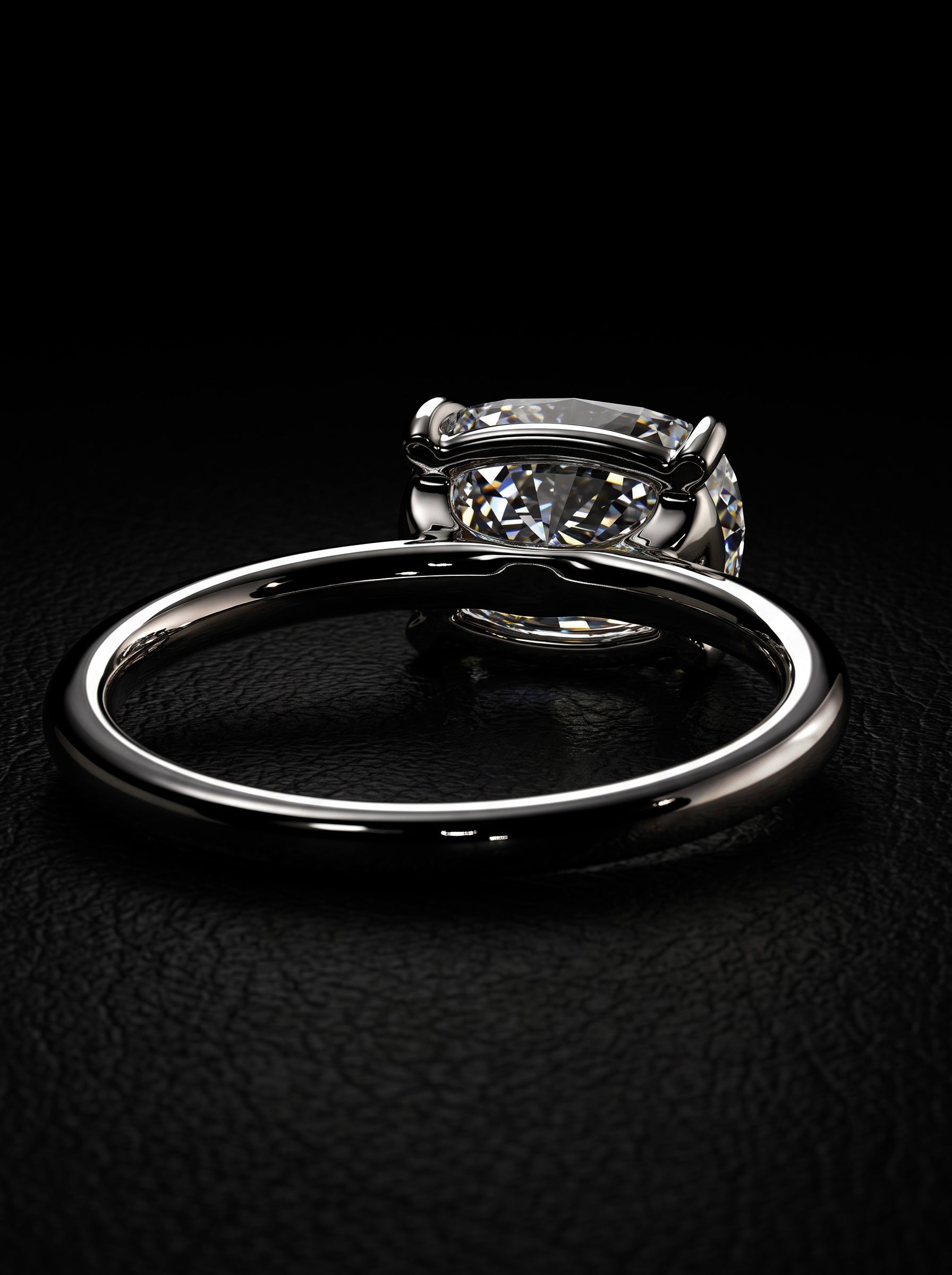3.0ct Cushion-Cut East–West Solitaire