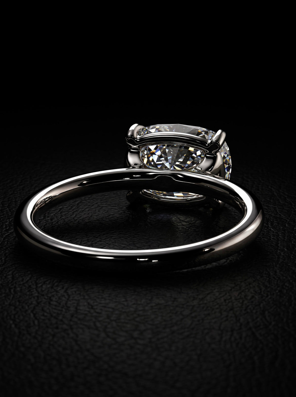 3.0ct Cushion-Cut East–West Solitaire MG ESSENCE