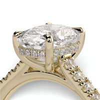 3.0CT Cushion Cut Hidden Halo Pavé Engagement Ring