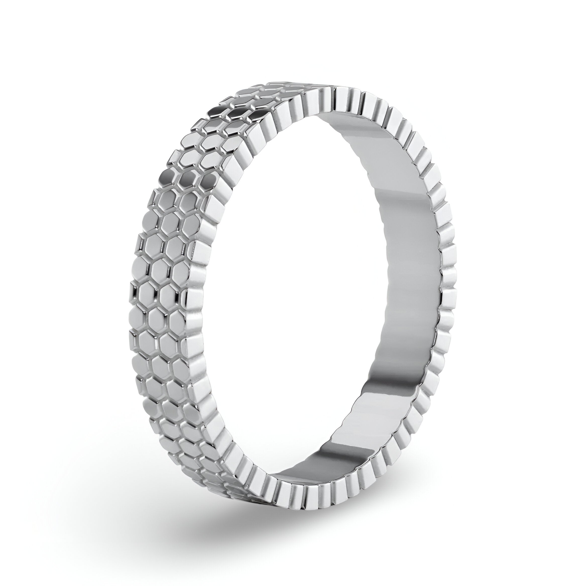 MG NOVO Carved Gold Band | 9-14K White Gold