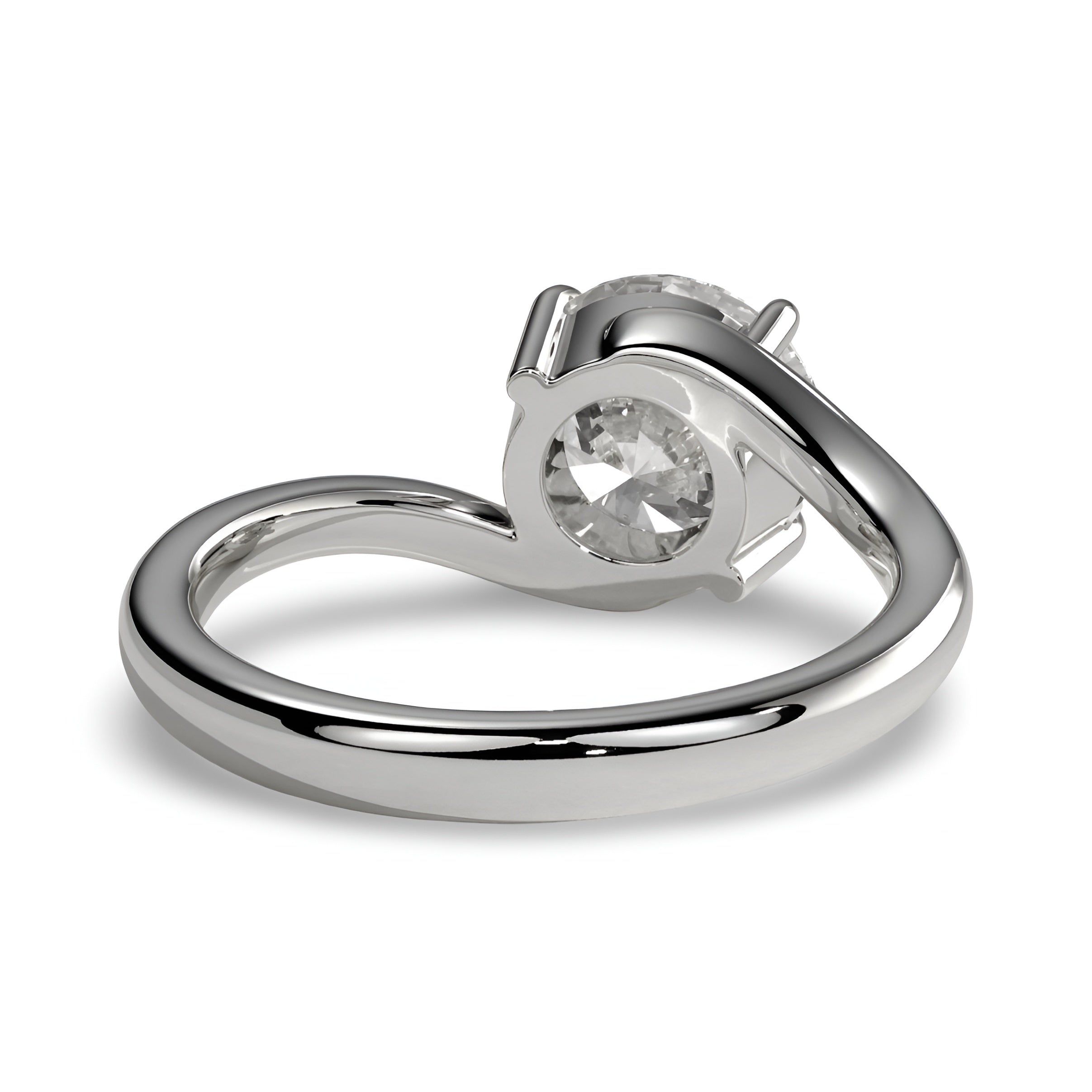 The Infinity Twist Solitaire Ring in Sterling Silver