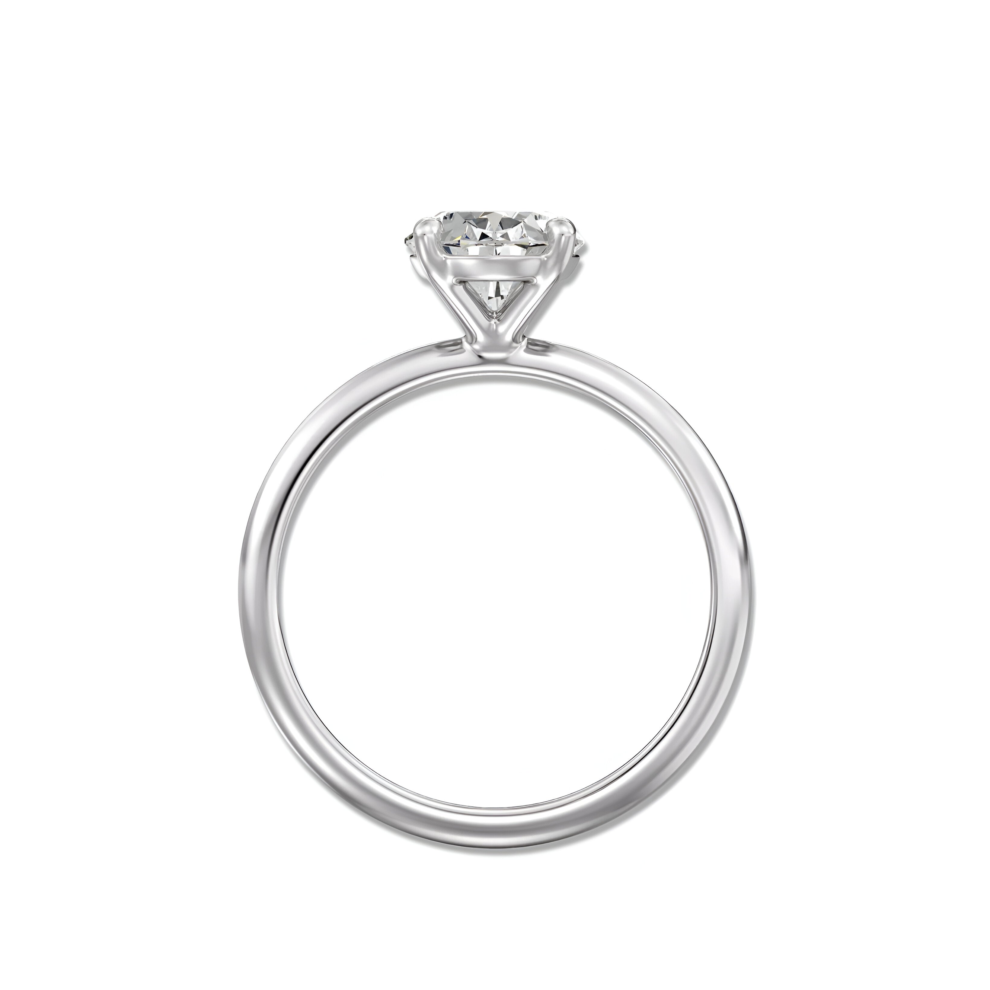 MG Solara™ 3.0ct Oval Solitaire Ring – White Gold (14ct & 18ct)