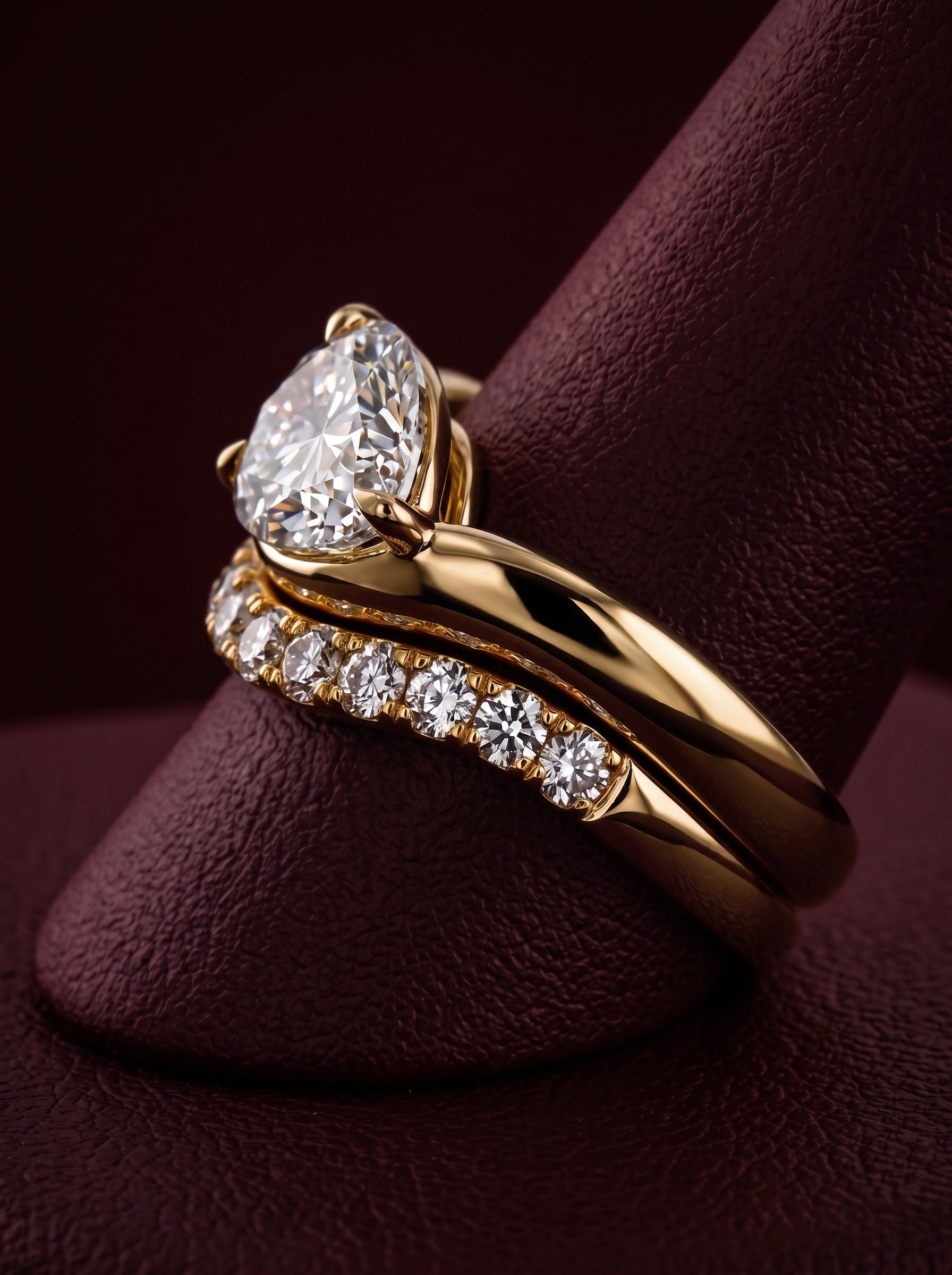 2.0ct East-West Pear Cut Solitaire Ring