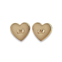 9K Yellow Gold Heart Stud Earrings