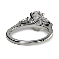 MG AURELIA 3-Stone Oval Cut Ring with Pear Side Stones - Sterling Silver & White Gold