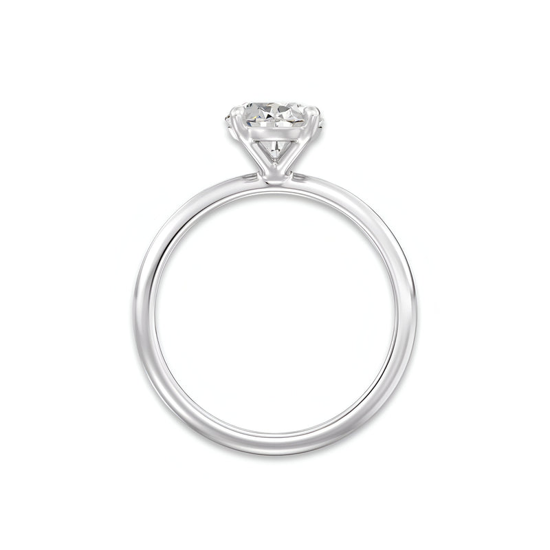 3.0ct Oval Cut Moissanite Solitaire with Full Round Brilliant Eternity Band