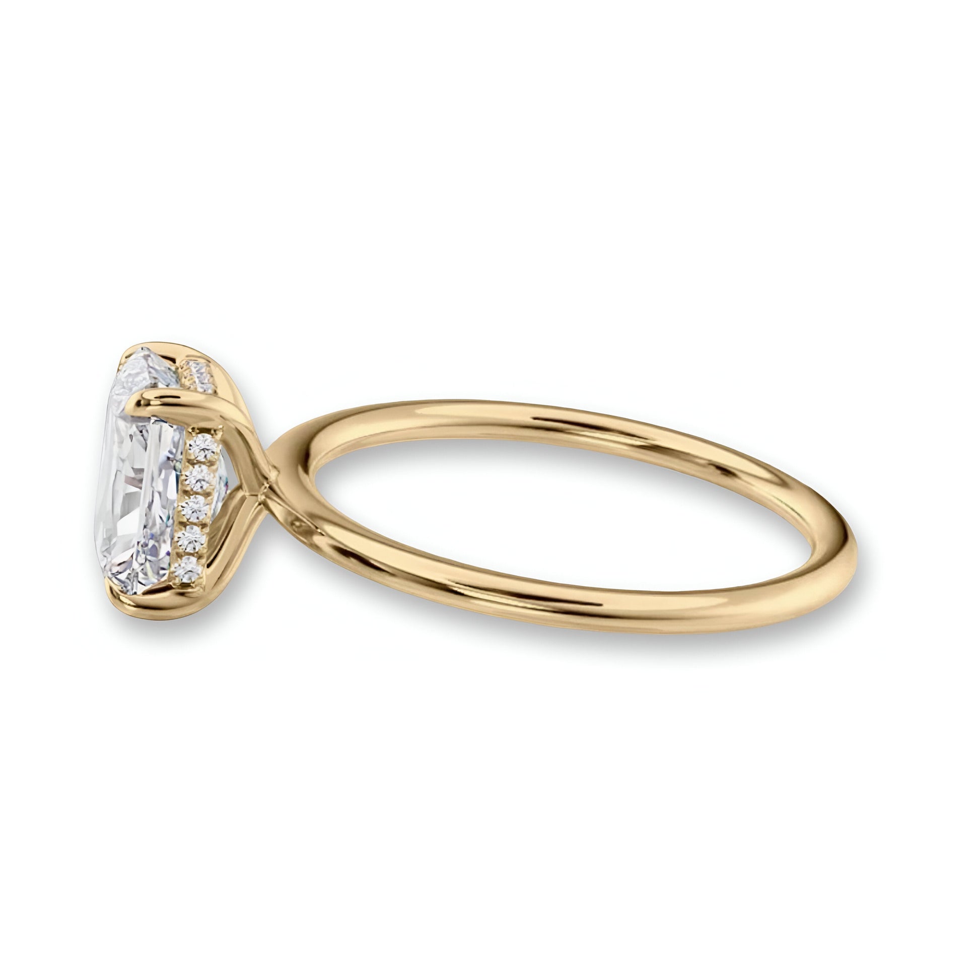 3.0CT Radiant Cut W/ Hidden Halo Ring MG ESSENCE