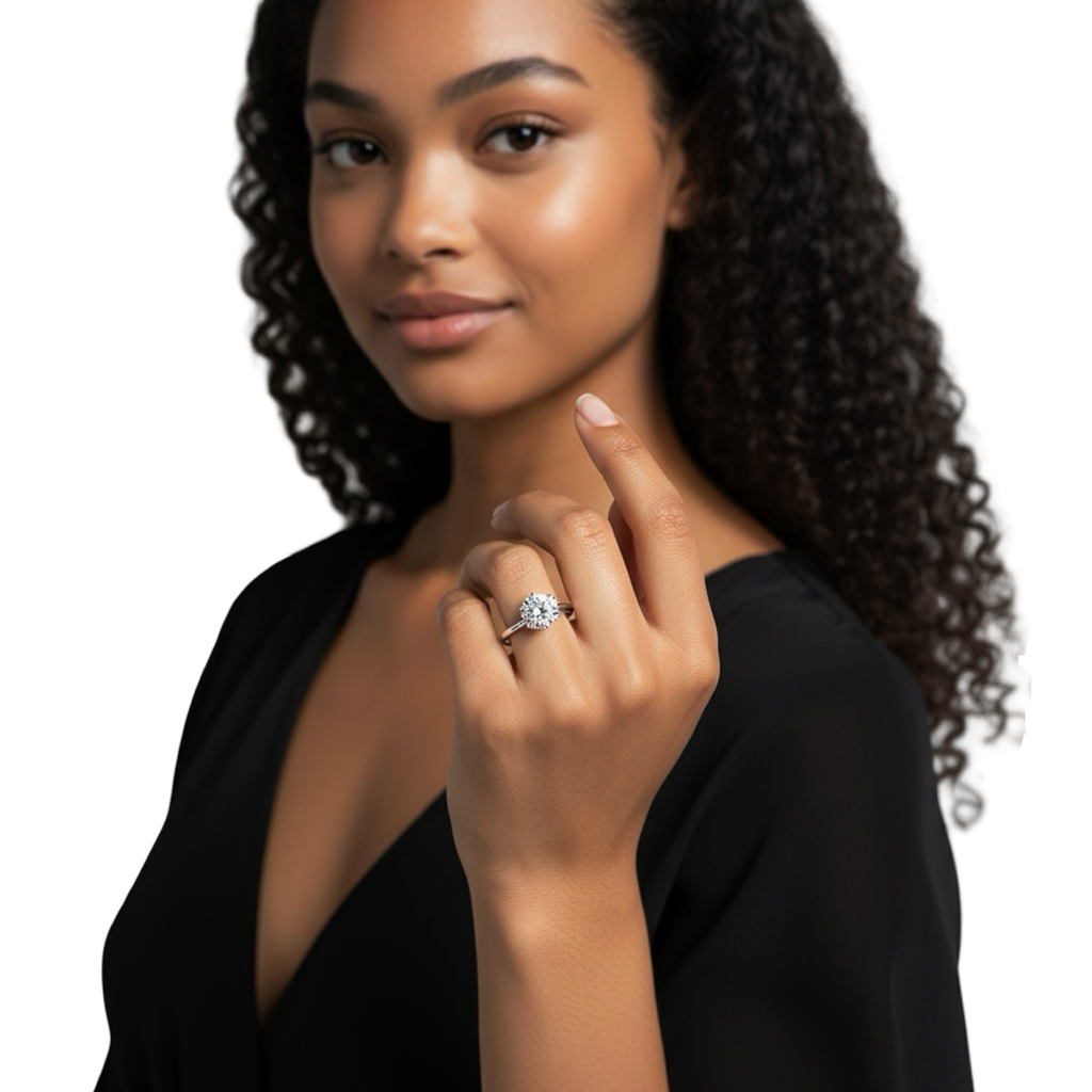MG Aurion™ 3.0ct Round Brilliant Solitaire Ring – Sterling Silver / 9ct / 14ct White Gold MG Essence