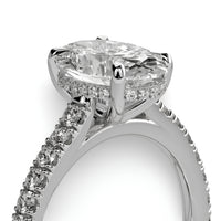 The Signature Oval Pavé Ring in Sterling Silver