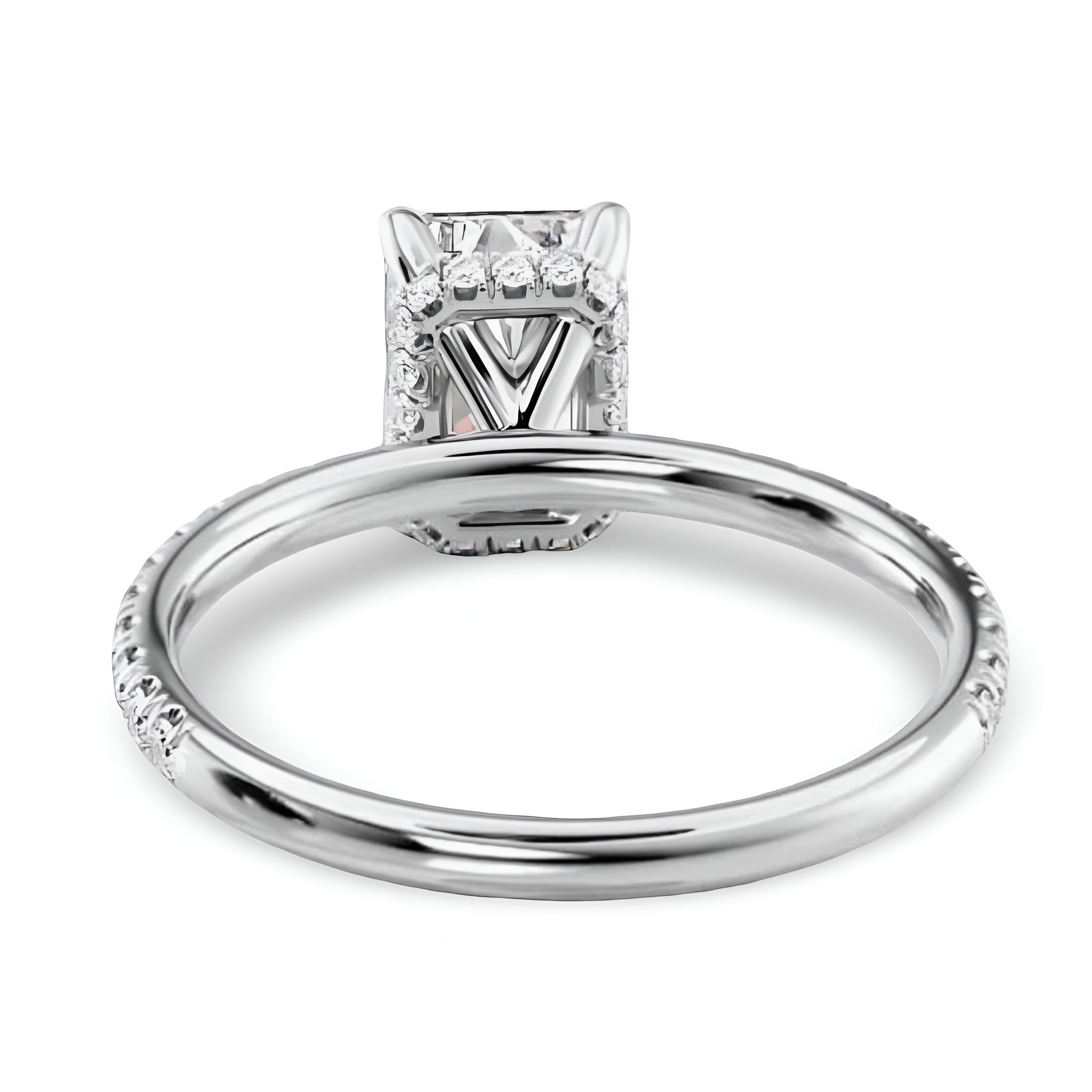 4.0CT RADIANT CUT™️ with Hidden Halo & Additional Mixed Marquise Band