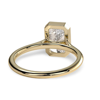 3.0ct Radiant Bezel Ring | 9-18K Solid Gold