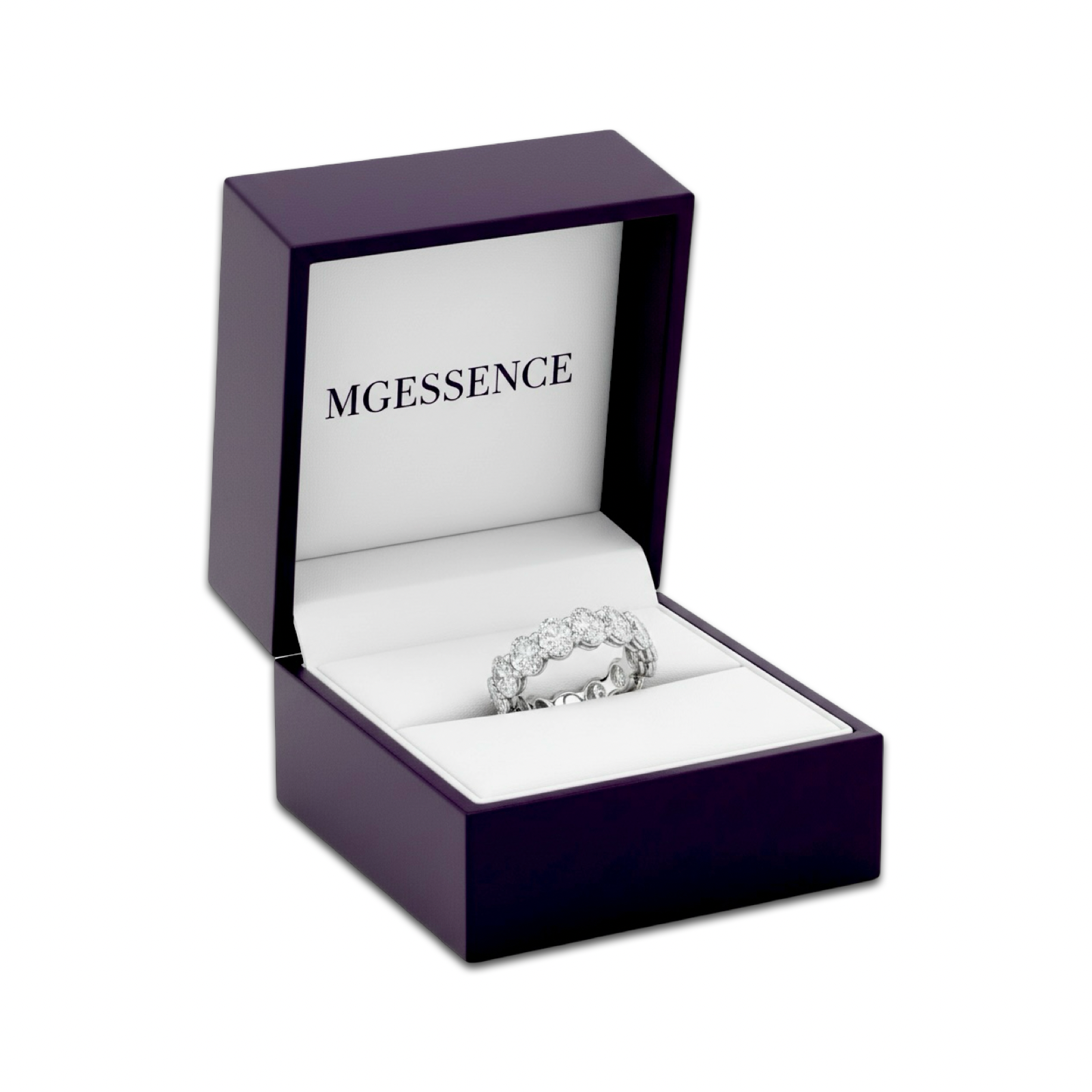 14ct Total Weight Oval Cut Full Eternity Band – 1ct Per Stone | Moissanite