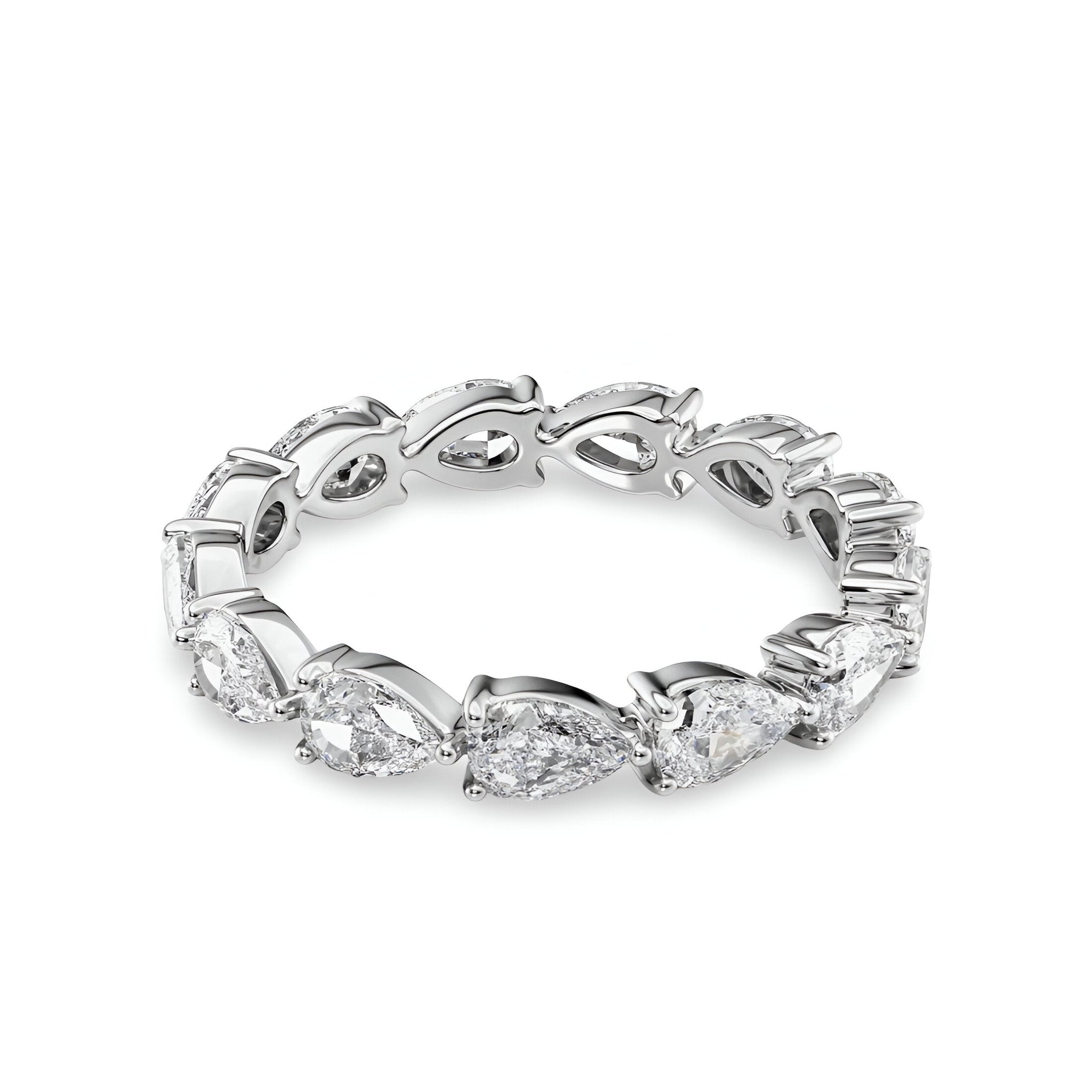 The EverLuxe™ Pear Cut Moissanite Eternity Band