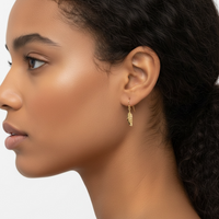 Rosebud Serenity 9k Yellow Gold Earrings