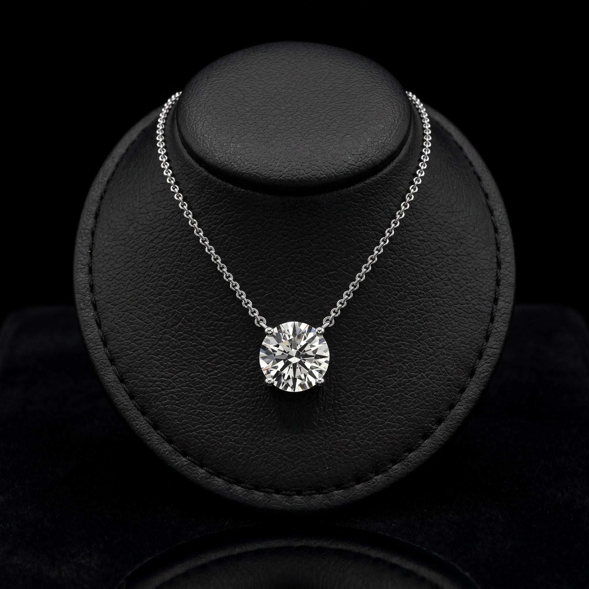 2.0ct Round Brilliant Solitaire Necklace