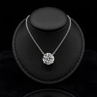 2.0ct Round Brilliant Solitaire Necklace