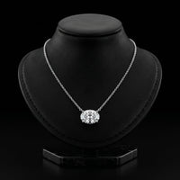 2.0ct Oval Solitaire Necklace