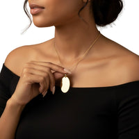 Auric Essence Engravable Gold Pendant Necklace