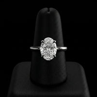 1.0ct Oval Cut Solitaire Ring – Classic Solitaire Setting | Sterling Silver or White Gold