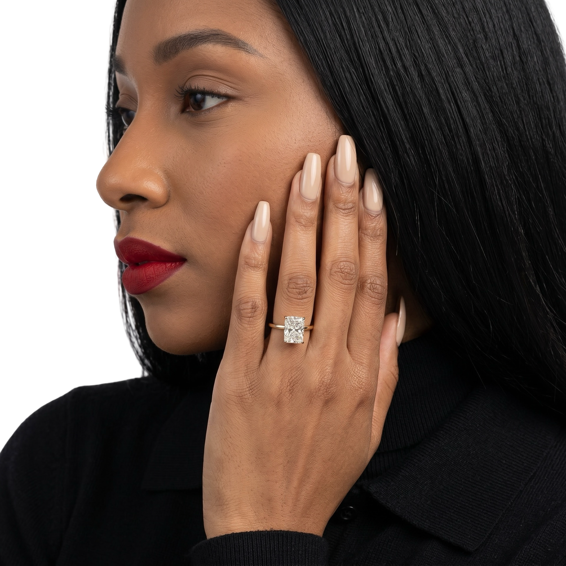 MG Luminaire™️ 3.0CT Radiant Cut Solitaire Ring - 9CT, 14CT, and 18K Yellow Gold