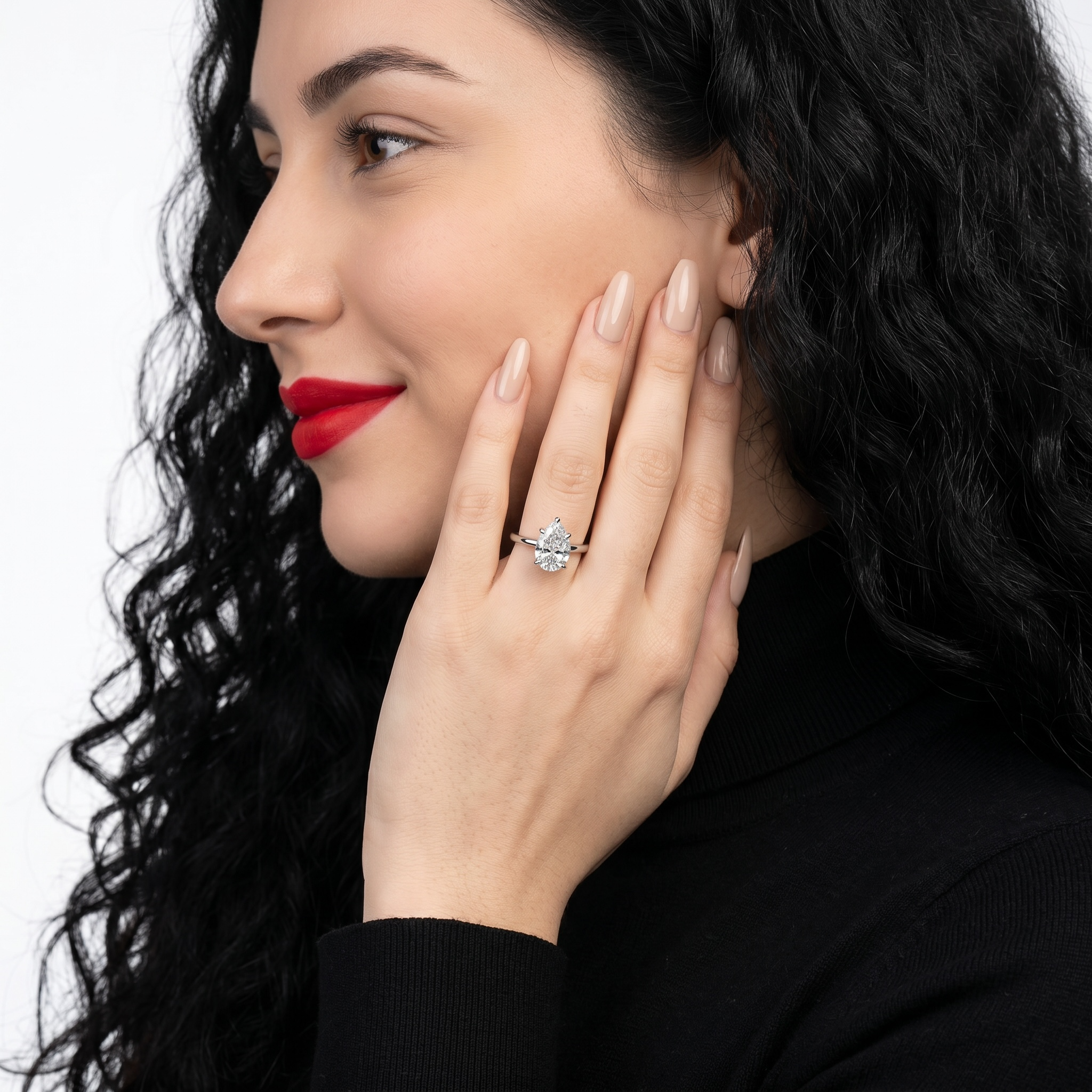 MG ESSENCE™️ – Aurelia 2.0ct Pear Solitaire Ring