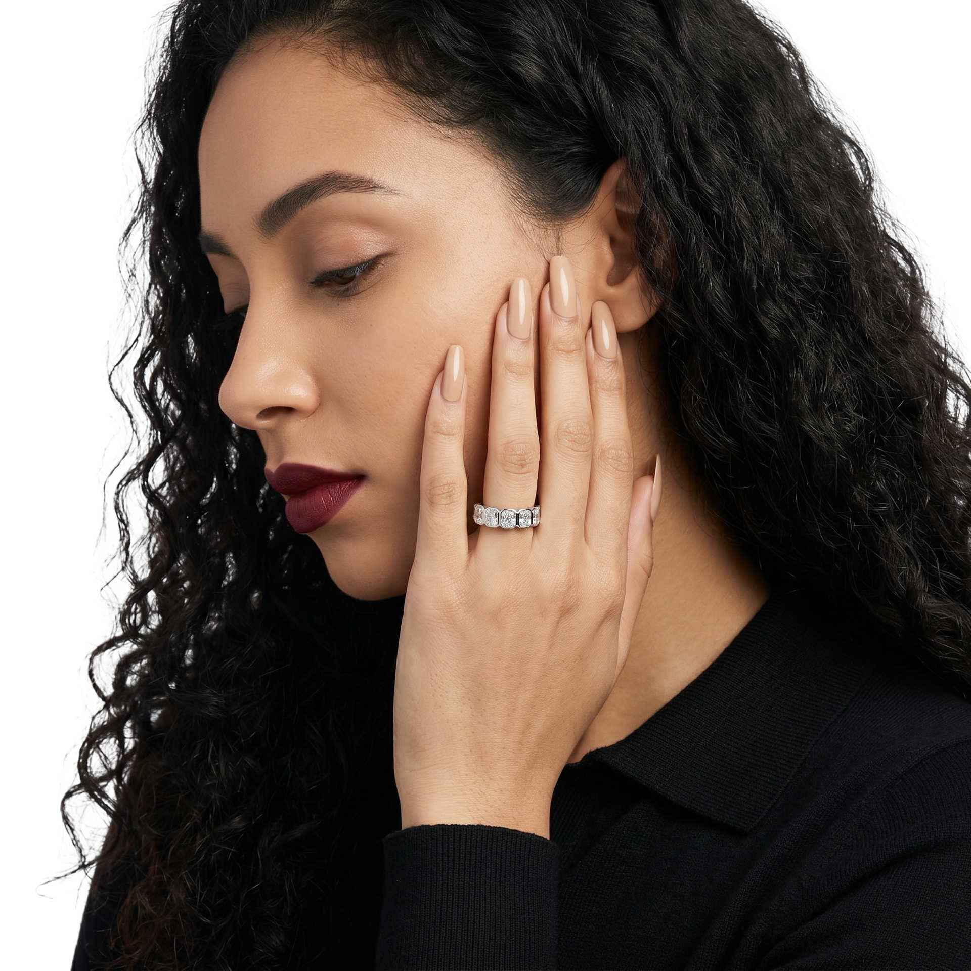 Radiant Bezel Eternity Band