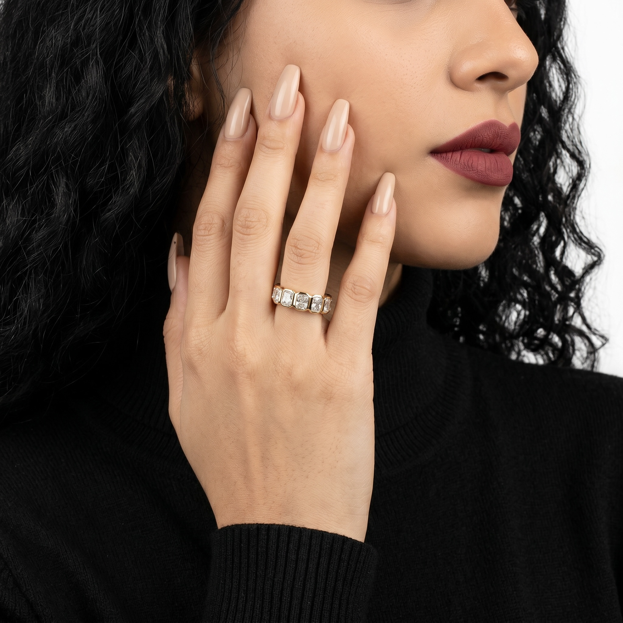 Radiant Cut Bezel Eternity Band