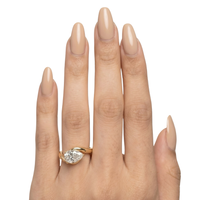 2.0ct East-West Pear Cut Solitaire Ring