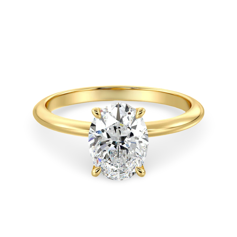 MG AURELIA™ 3.0ct Oval Cut Solitaire Ring – 18K Gold Plated