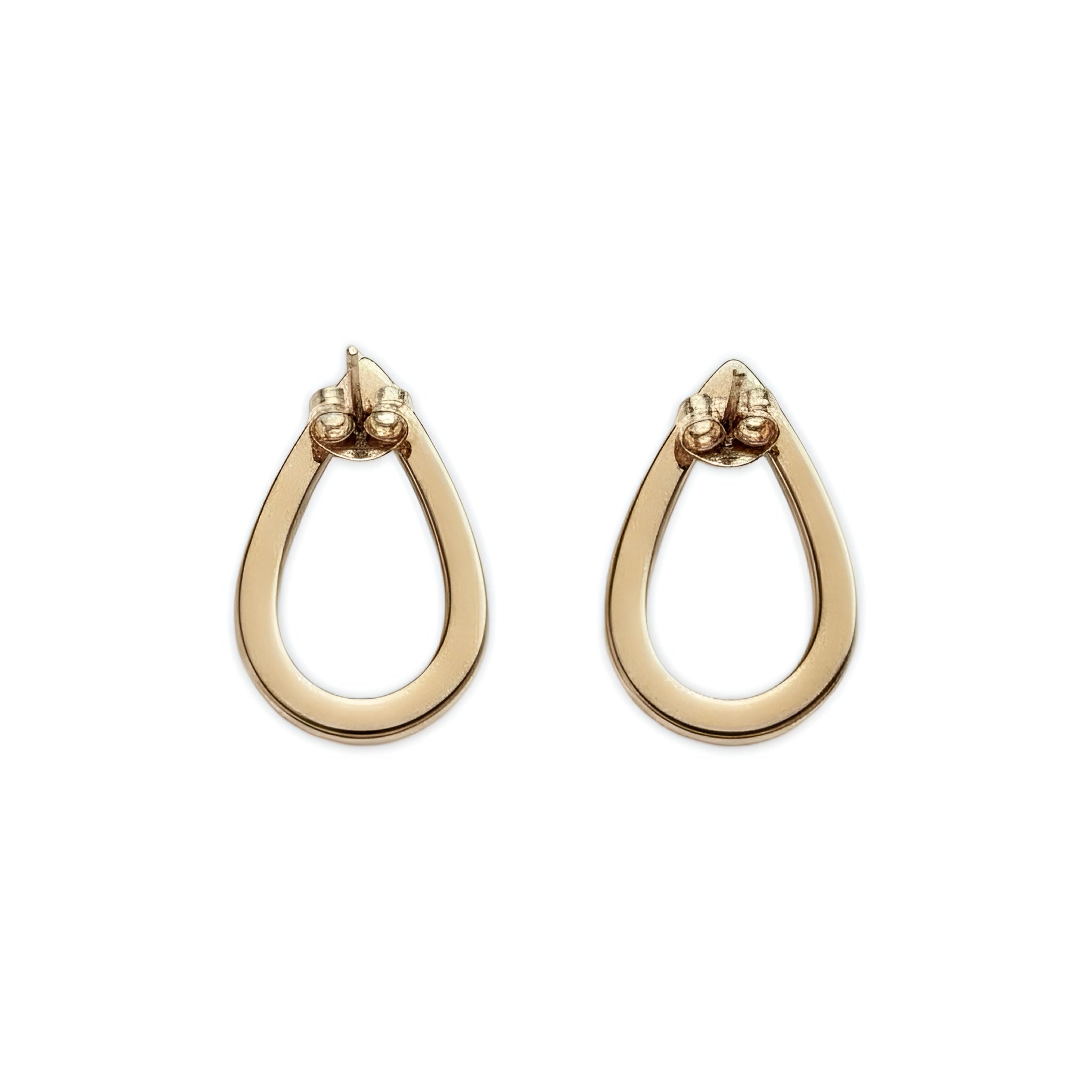 Open Refined Pear Earrings – 9K Yellow Gold