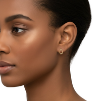 Open Refined Pear Earrings – 9K Yellow Gold