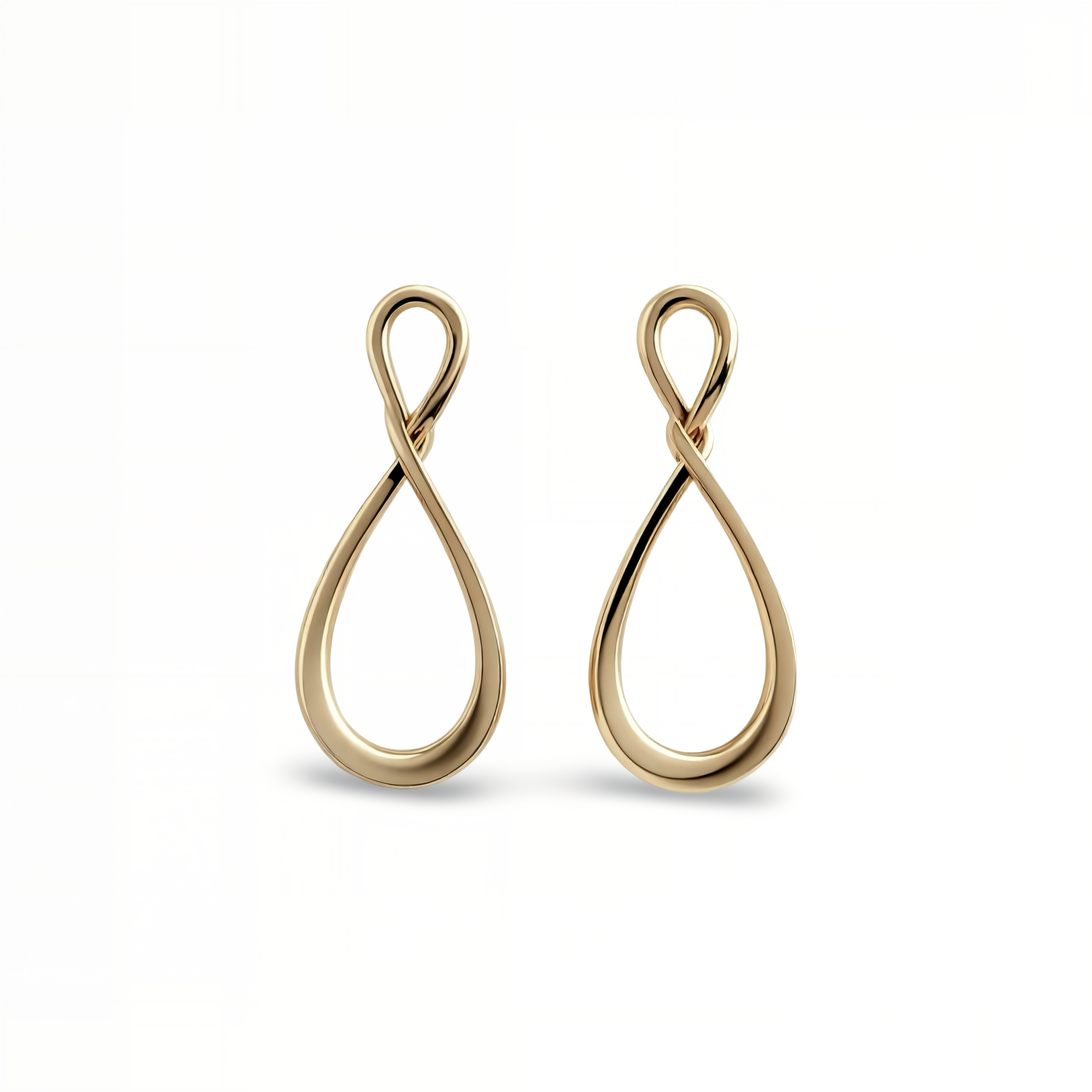 Open Pear Outline Earrings – 9K Yellow Gold