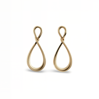 Open Pear Outline Earrings – 9K Yellow Gold