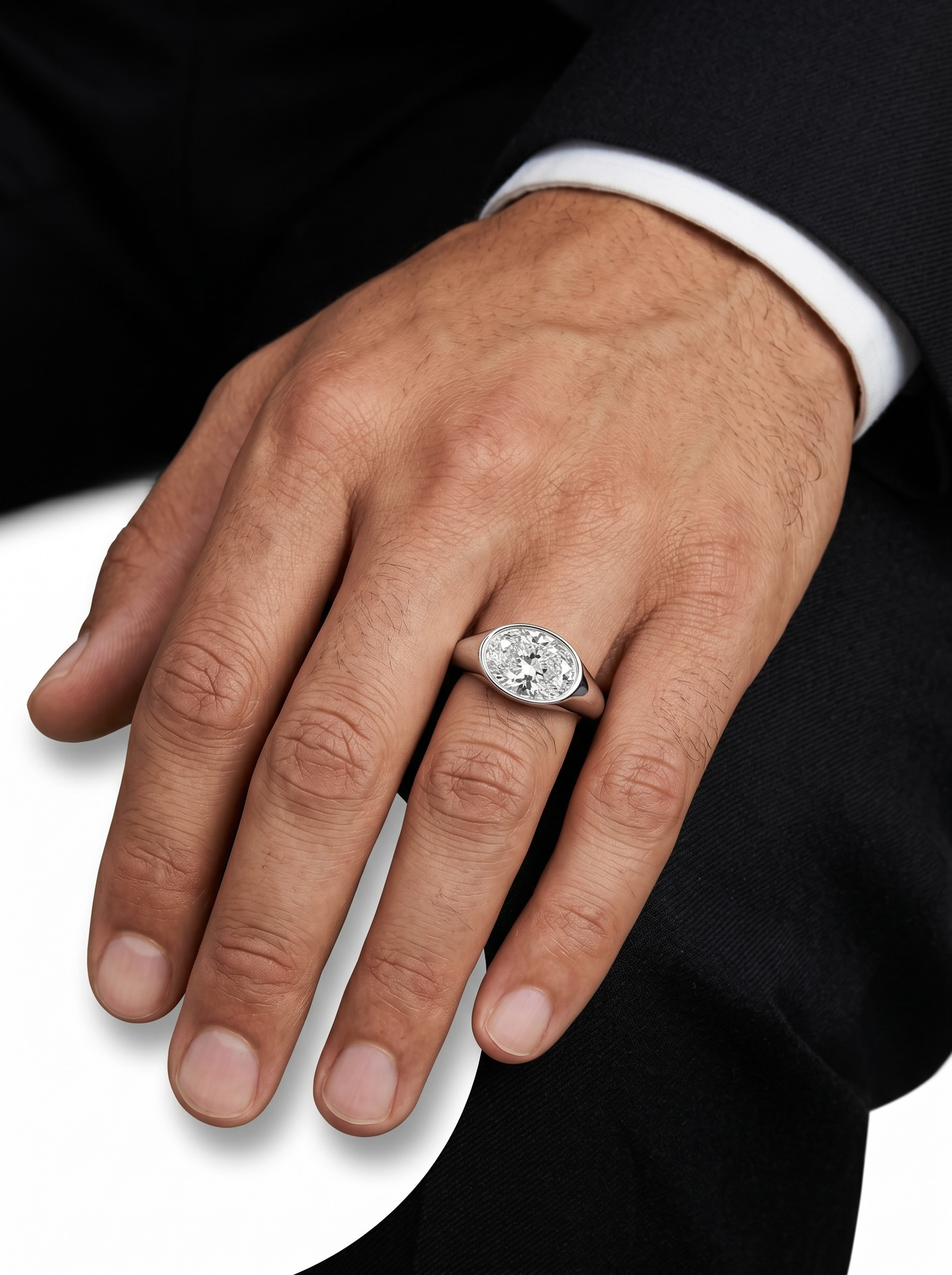 The Atlas East–West Band in Sterling Silver