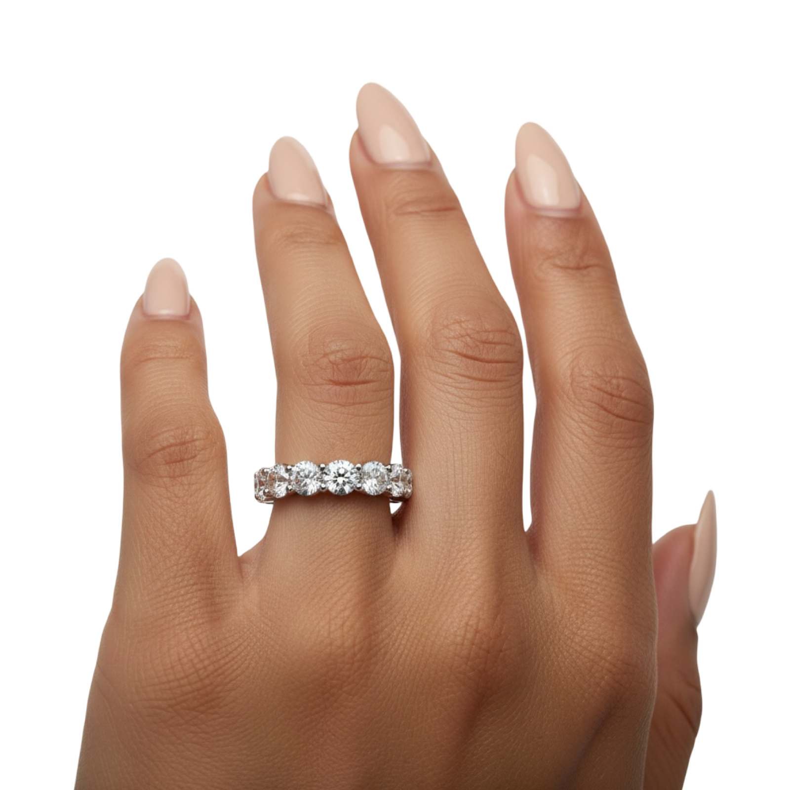 THE INFINITE GRACE™️ Round Cut Moissanite Eternity Band