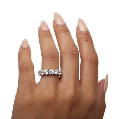 THE INFINITE GRACE™️ Round Cut Moissanite Eternity Band MG ESSENCE