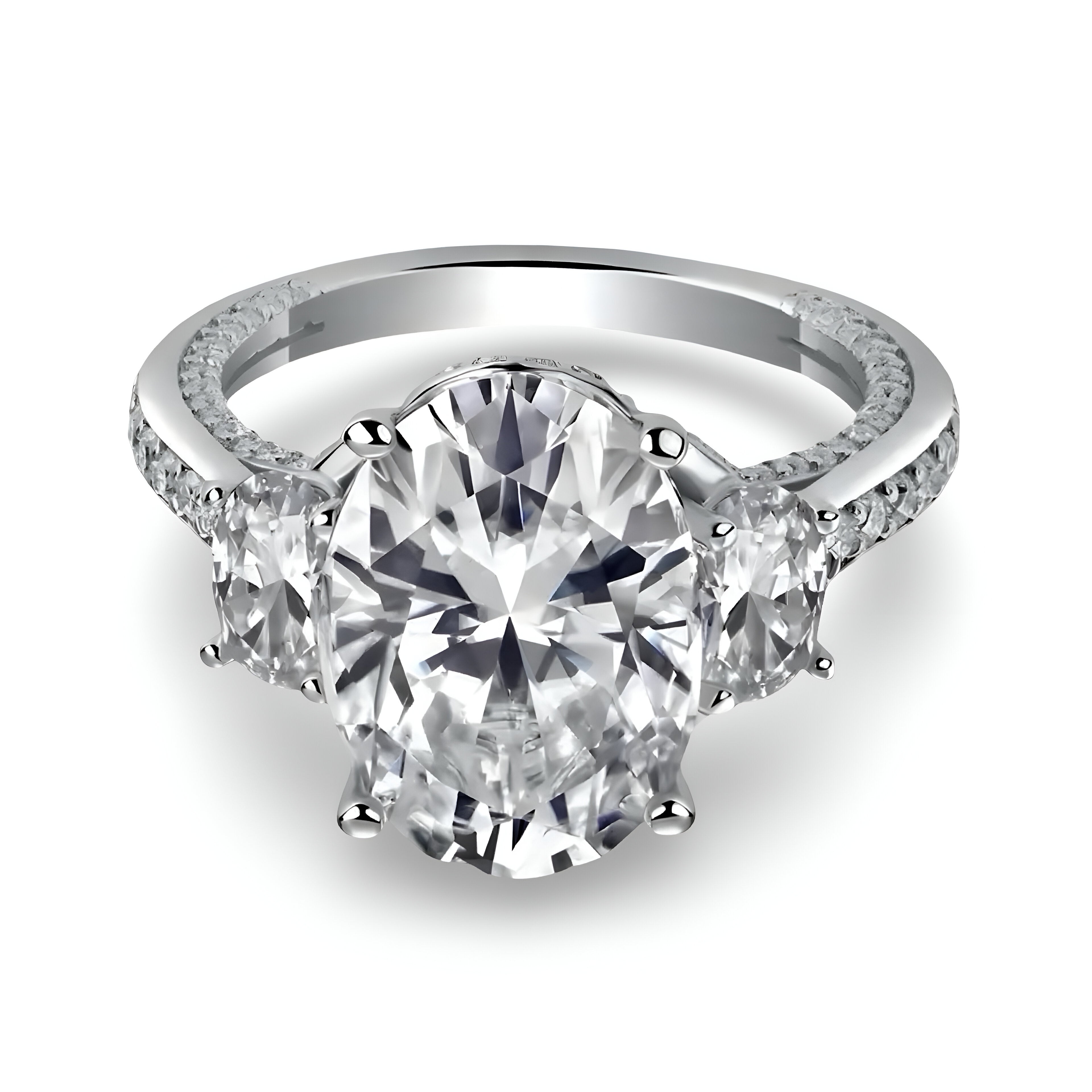 MG Solara®️5.0CT OVAL CUT RING