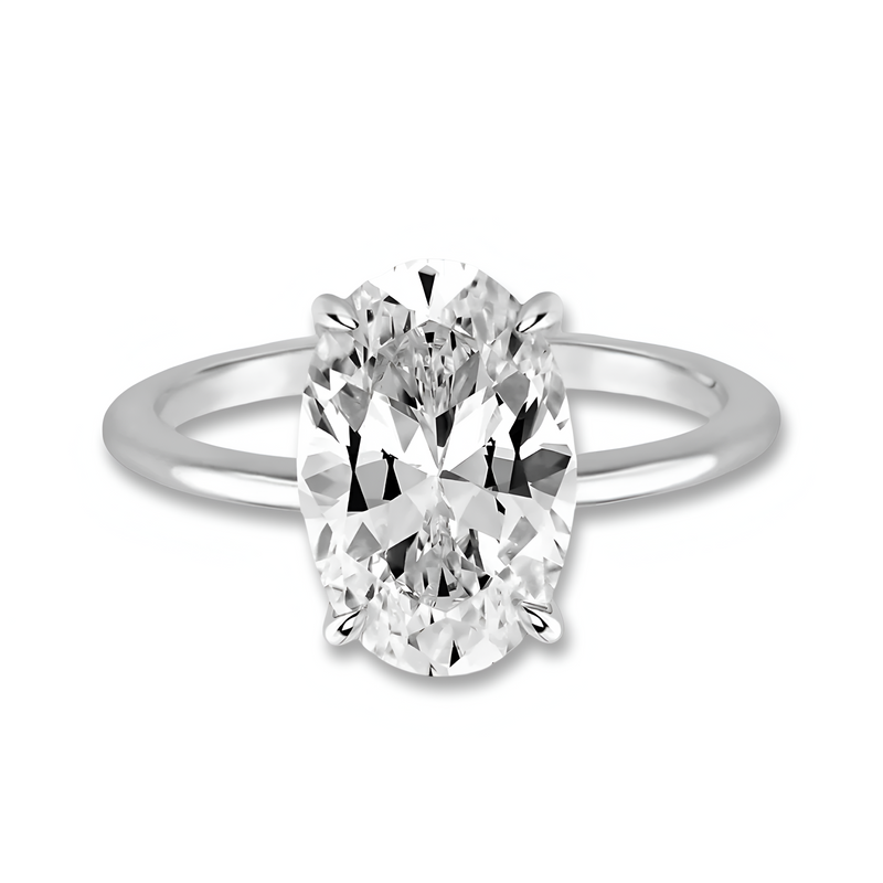 5.0CT Oval Cut In Cubic Zirconia & Sterling Silver