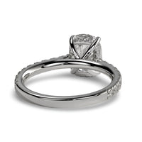 3.0CT CUSHION CUT HIDDEN HALO PAVÉ ENGAGEMENT RING