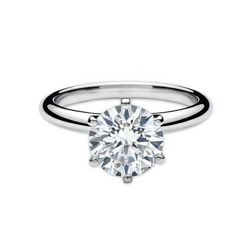 3.0ct Six-Prong Round Brilliant Ring MG ESSENCE