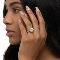 2.0ct Premium Round Brilliant Solitaire Ring – 6 Eagle-Tipped Claws with Petal Prong Setting | Sterling Silver or White Gold