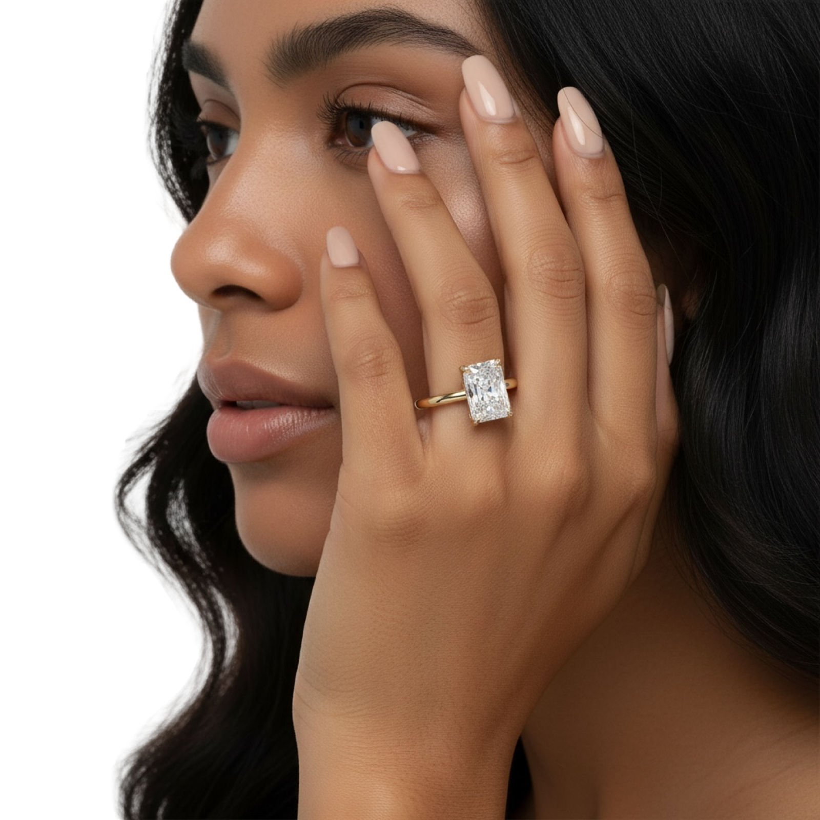 MG Luminaire™️ 3.0CT Radiant Cut Solitaire Ring - 9CT, 14CT, and 18K Yellow Gold