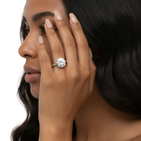 2.0ct Premium Round Brilliant Solitaire Ring – Low Bezel Setting | Sterling Silver or White Gold