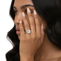 2.0ct Premium Round Brilliant Solitaire Ring – Bezel with Petal Prongs | 9K–18K Yellow Gold